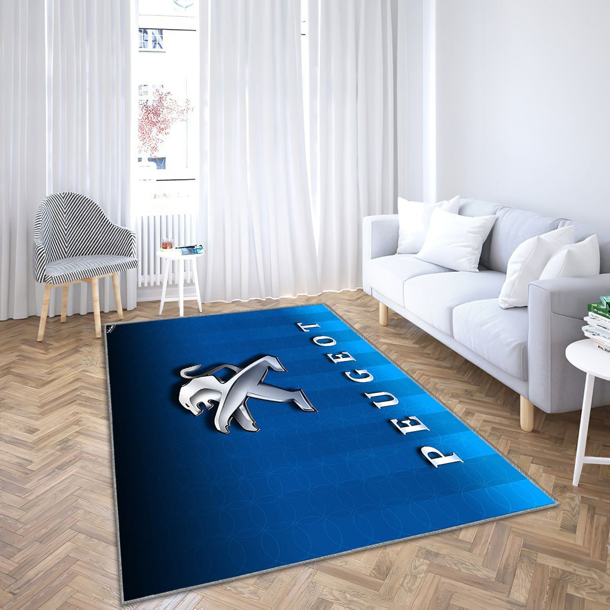 Logo Peugeot Tapis Sol - Tapis De Salon, Emirates Dubai Bluebird Tapis Art, Tapis pour la décoration de la maison