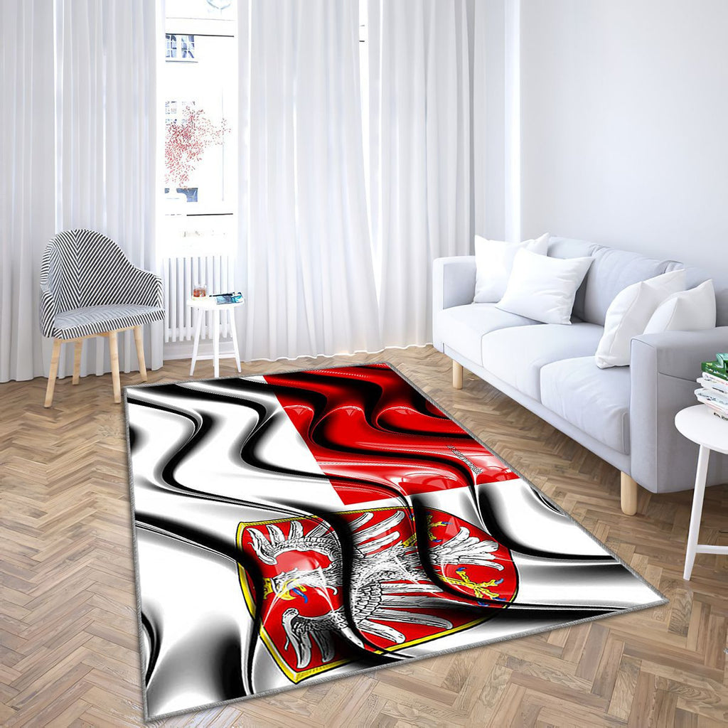 Francfort Drapeau Villes D'Allemagne Tapis Sol - Tapis De Salon, Francfort Francfort Villes Allemandes Tapis Art, Tapis pour la décoration de la maison