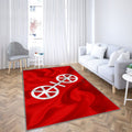 Drapeau de Mayence Tapis Sol - Tapis De Salon, ville allemande de Mayence en Allemagne Tapis Art, Tapis pour la décoration de la maison