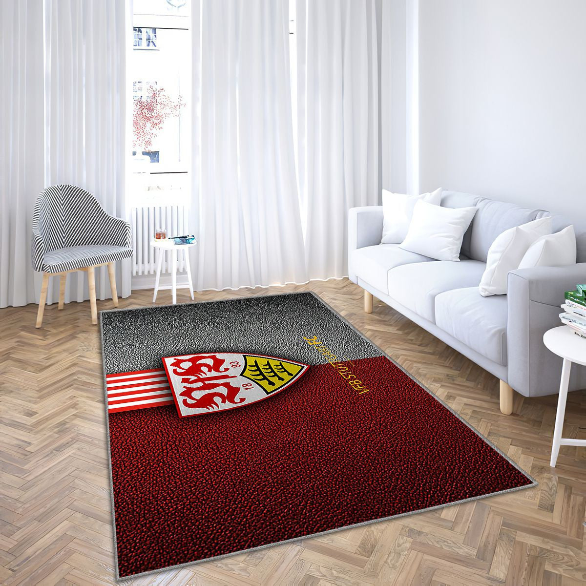 Vfb Stuttgart Fc Club de football allemand Tapis Sol - Tapis De Salon, Championnats d'Allemagne d'Allemagne Tapis Art, Tapis pour la décoration de la maison