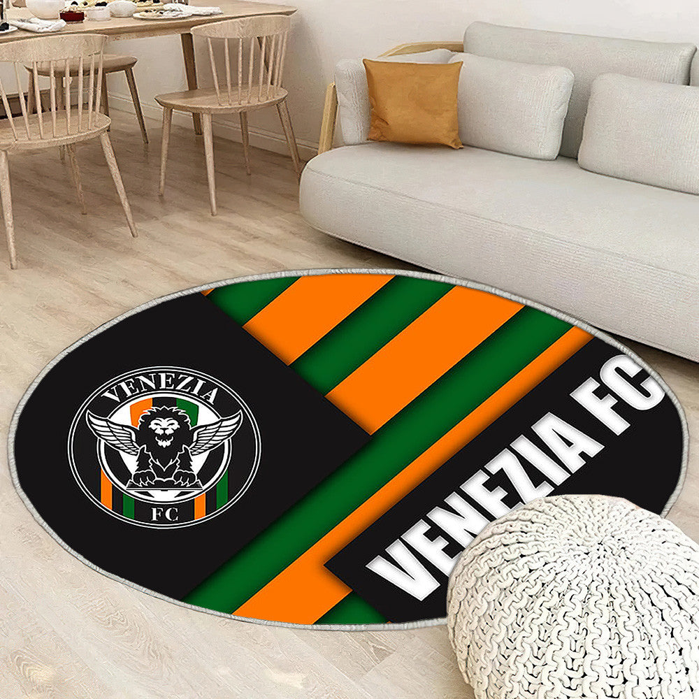 Venezia Fc Tapis Sol - Tapis De Salon, Club de Football Ionitalien Noir Tapis Art, Tapis pour la décoration de la maison