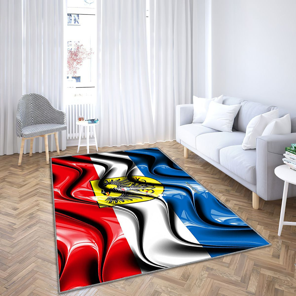 Heilbronn Drapeau Villes D'Allemagne Tapis Sol - Tapis De Salon, Heilbronn Heilbronn Villes Allemandes Tapis Art, Tapis pour la décoration de la maison