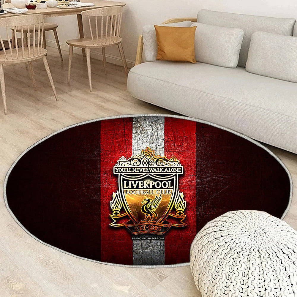 Liverpool Fc Tapis Sol - Tapis De Salon, Lfc Premier League Red Metal Tapis Art, Tapis pour la décoration de la maison