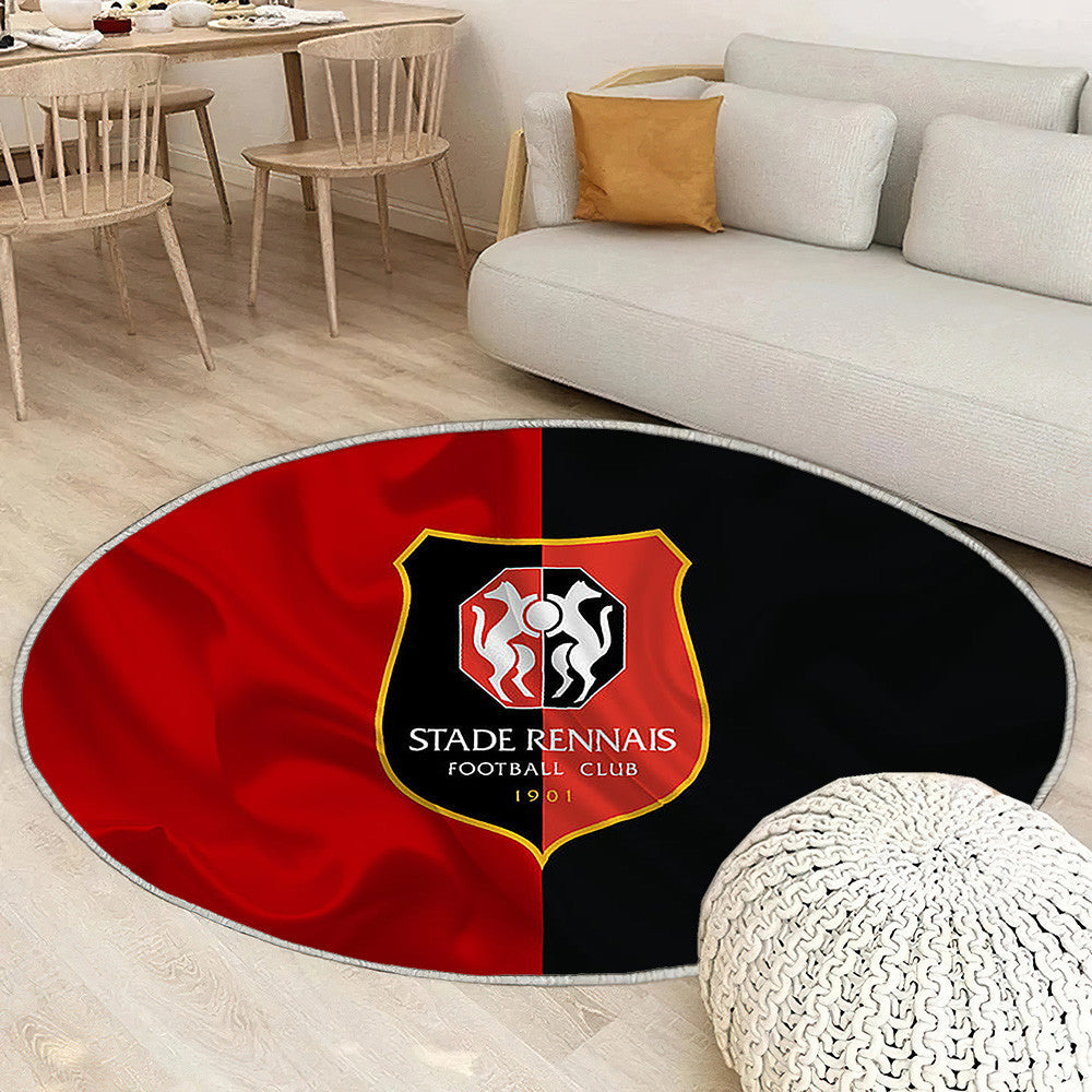 Stade Rennais Football Club Tapis Sol - Tapis De Salon, France Ligue 1 Football Tapis Art, Tapis pour la décoration de la maison