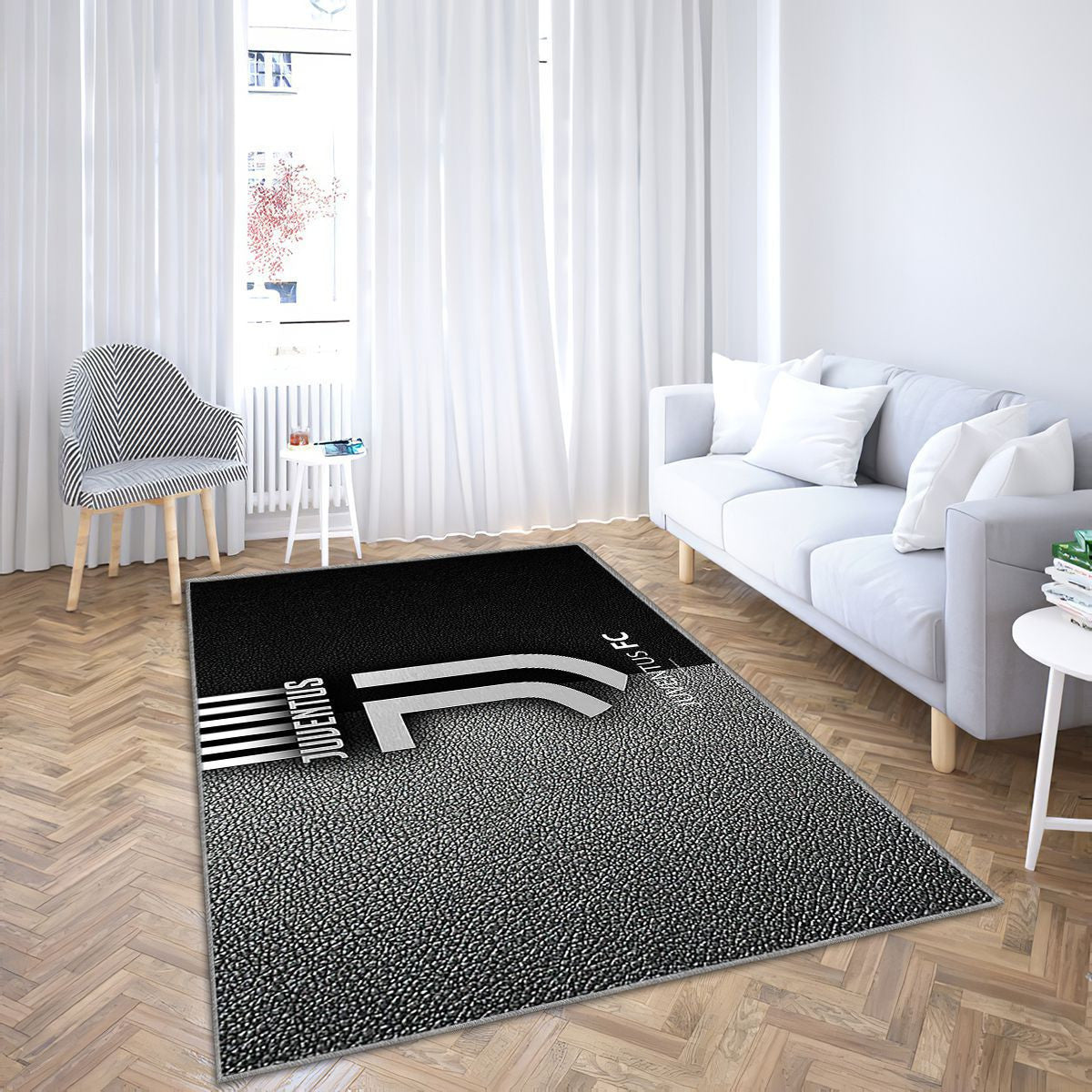 Juventus Fc Club de Football Italien Tapis Sol - Tapis De Salon, Newjuventus New Tapis Art, Tapis pour la décoration de la maison