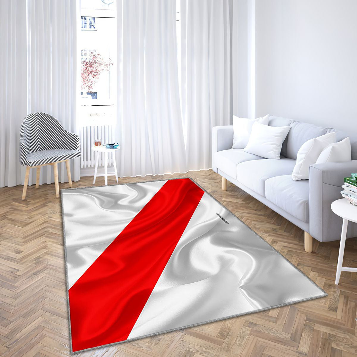 Drapeau de Strasbourg Tapis Sol - Tapis De Salon, ville française Strasbourg France Tapis Art, Tapis pour la décoration de la maison