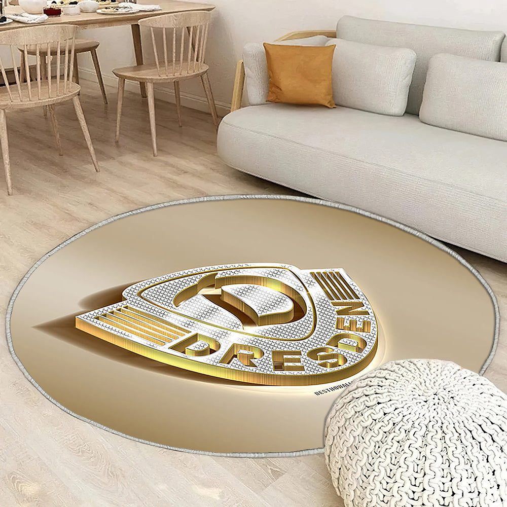 Sg Dynamo Dresden Tapis Sol - Tapis De Salon, Golden Silverdresden Allemagne Tapis Art, Tapis pour la décoration de la maison