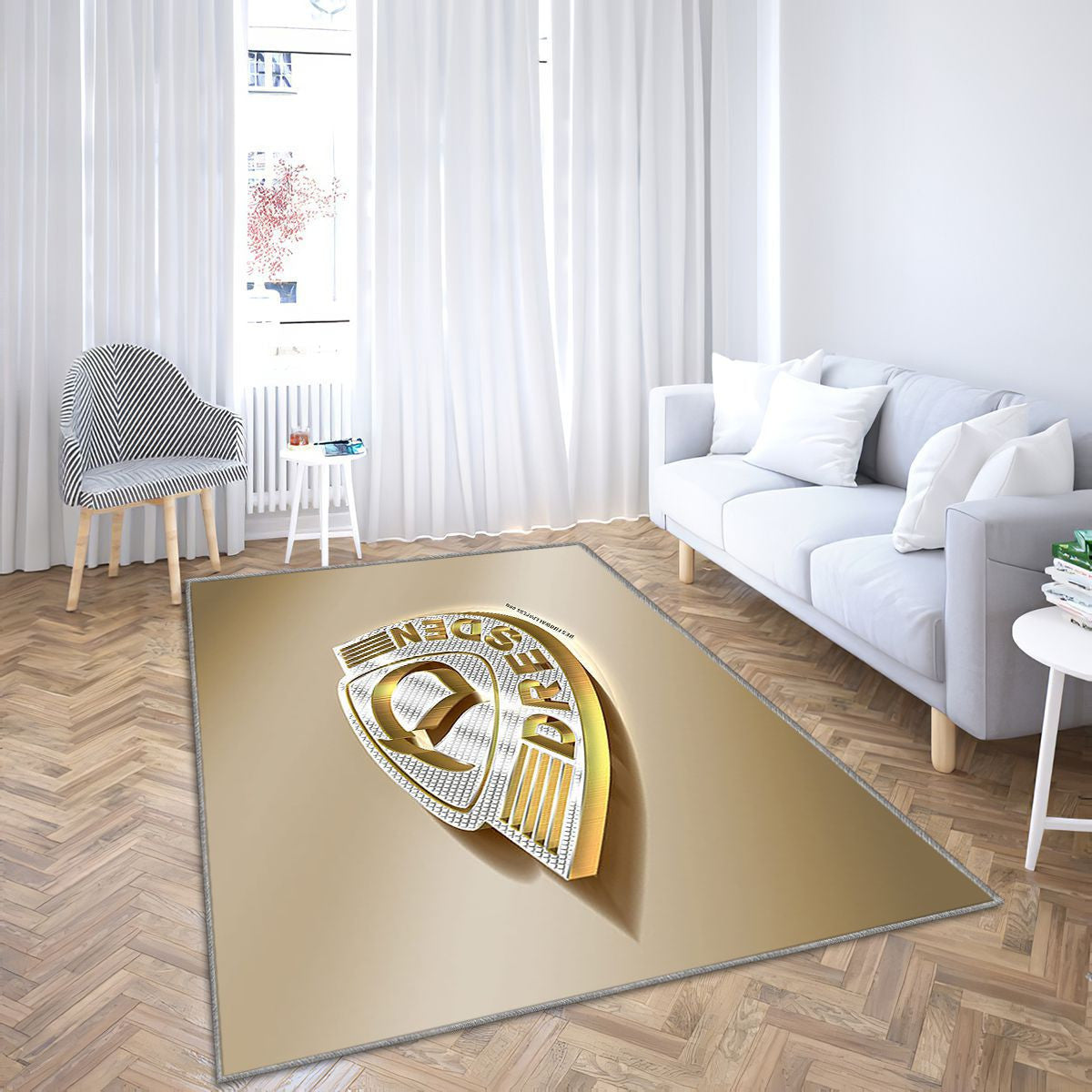 Sg Dynamo Dresden Tapis Sol - Tapis De Salon, Golden Silverdresden Allemagne Tapis Art, Tapis pour la décoration de la maison