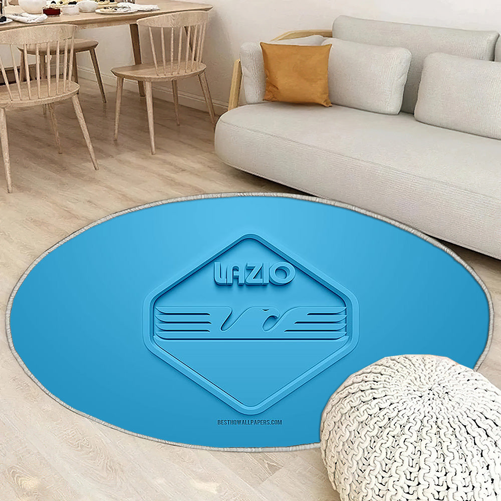 Lazio Fc3Dnewblue Tapis Sol - Tapis De Salon, Club de football italien Serie A Tapis Art, Tapis pour la décoration de la maison