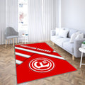 Fortuna DSeldorfred Ion Düsseldorf Tapis Sol - Tapis De Salon, Bundesliga 2 Tapis Art, Tapis pour la décoration de la maison