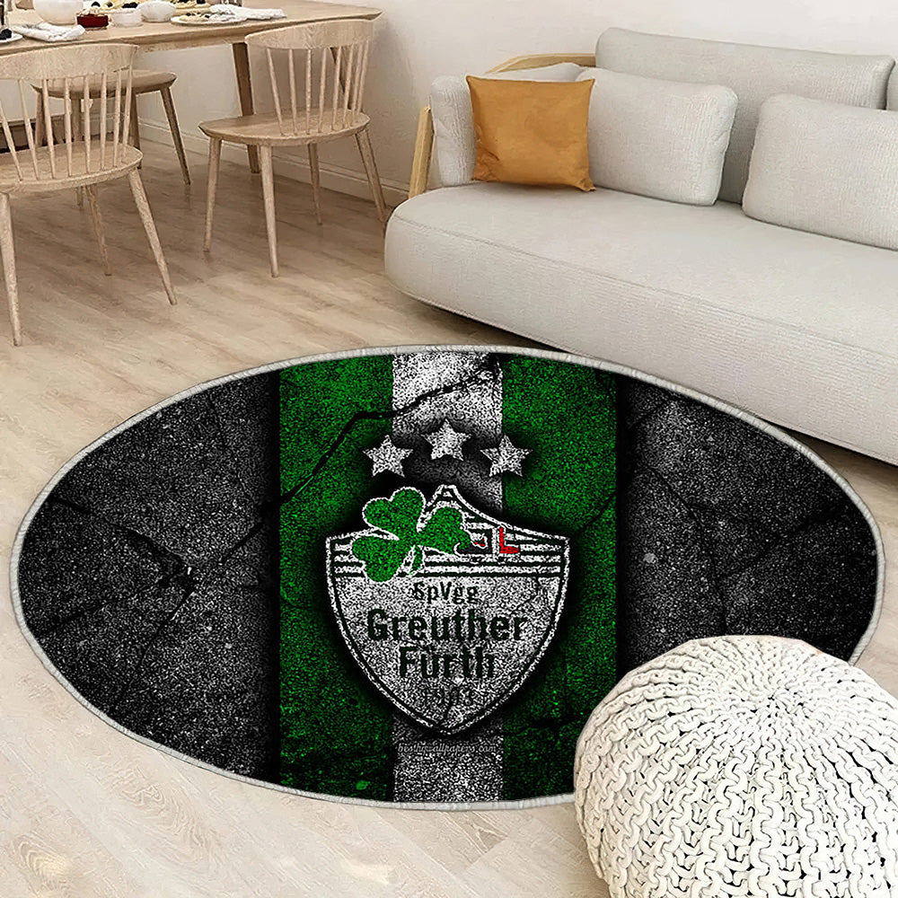 Spvgg Greuther Furth Fc Grunge Tapis Sol - Tapis De Salon, Bundesliga 2Équipe De Football Allemande Tapis Art, Tapis pour la décoration de la maison
