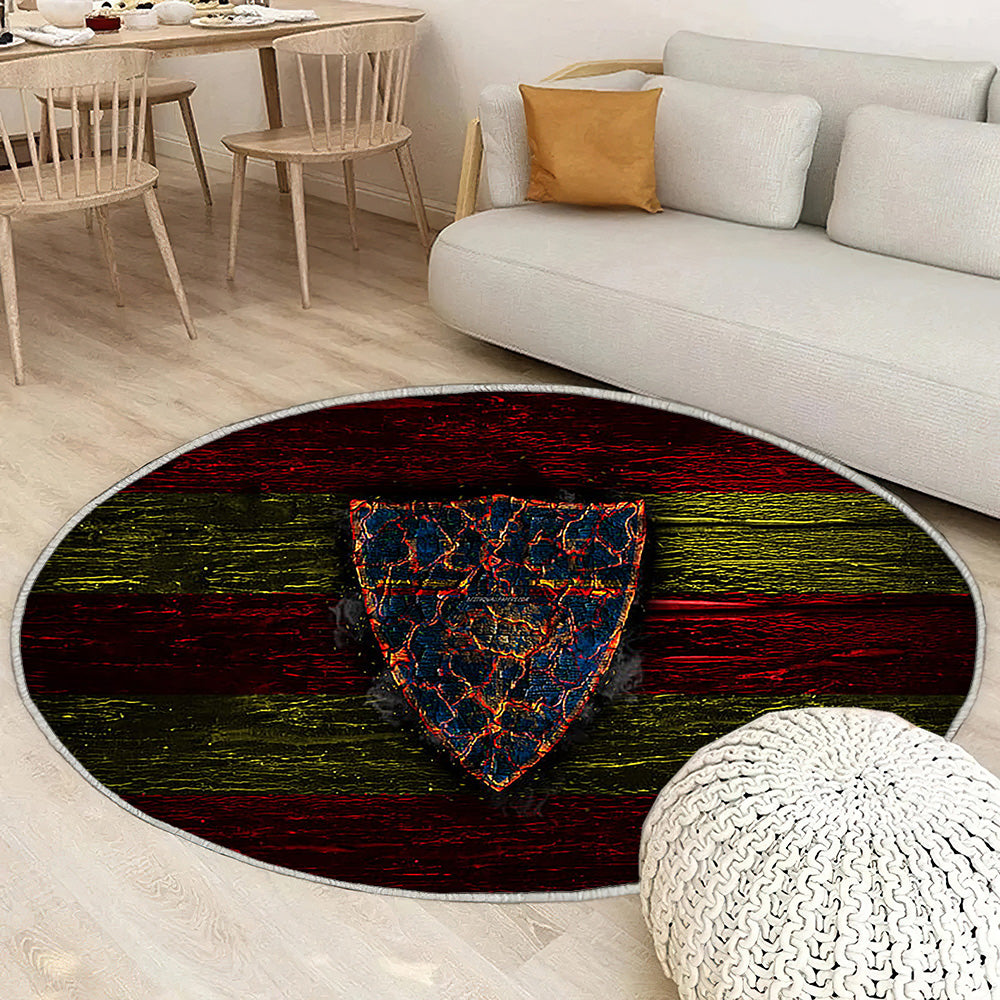 Lecce Fc Tapis Sol - Tapis De Salon, Serie B Rouge Et Yellowgrunge Tapis Art, Tapis pour la décoration de la maison