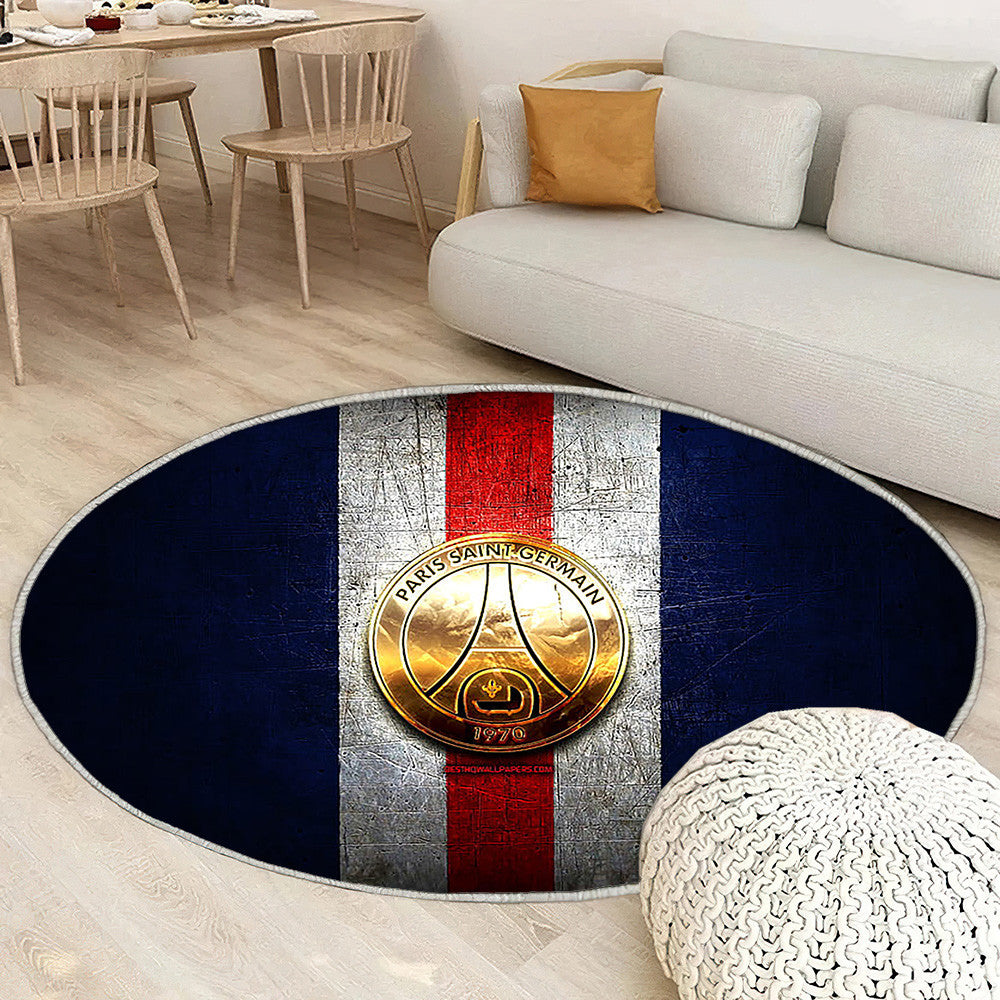 Paris Saint-Germain Fc Tapis Sol - Tapis De Salon, Ligue 1 Blue Metal Football Tapis Art, Tapis pour la décoration de la maison