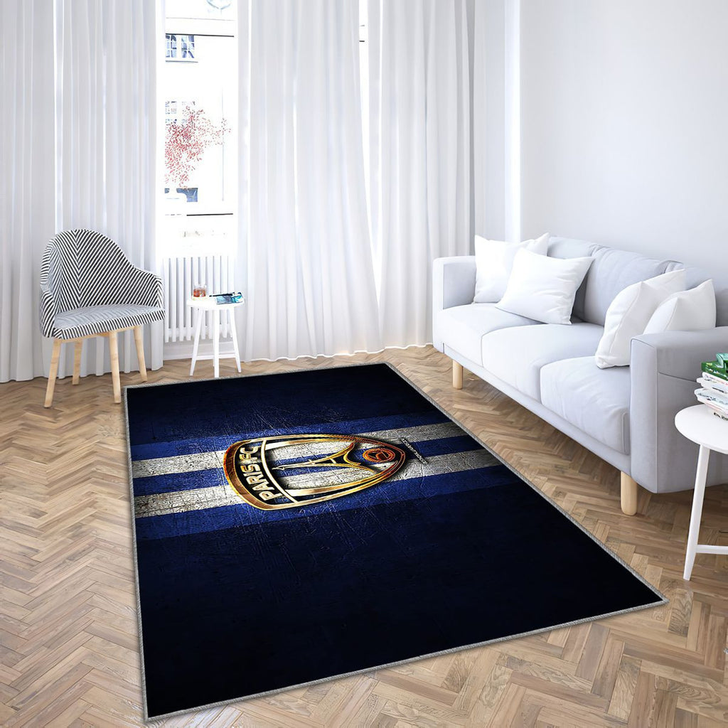 Paris Fc Tapis Sol - Tapis De Salon, Ligue 2 Blue Metal Football Tapis Art, Tapis pour la décoration de la maison
