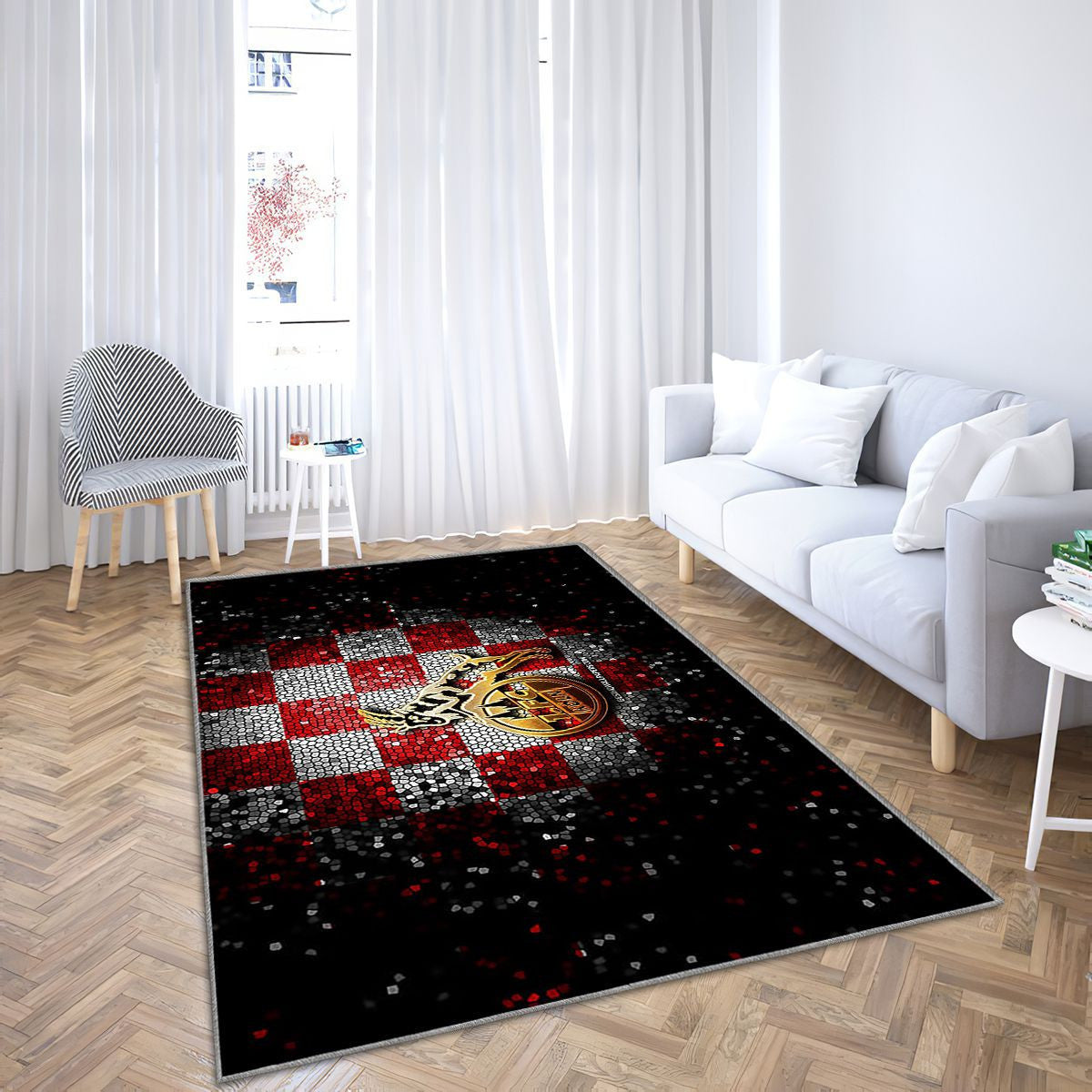 Koln Fc Tapis Sol - Tapis De Salon, Bundesliga Rouge Blanc Football Tapis Art, Tapis pour la décoration de la maison