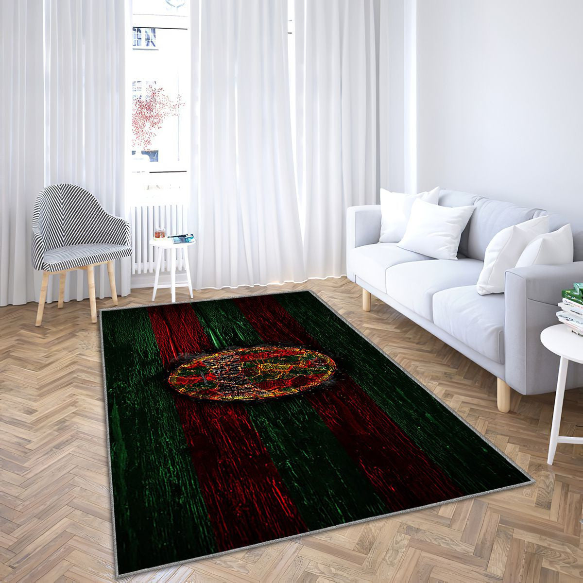 Ternana Fc Tapis Sol - Tapis De Salon, Serie B Rouge Et Greengrunge Tapis Art, Tapis pour la décoration de la maison