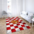 Logo Manchester United Fc Tapis Sol - Tapis De Salon, Mu Fc Drapeau Rouge Blanc Club De Football Anglais Tapis Art, Tapis pour la décoration de la maison