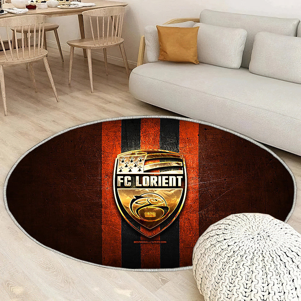 Lorient Fc Tapis Sol - Tapis De Salon, Ligue 2 Orange Metal Football Tapis Art, Tapis pour la décoration de la maison