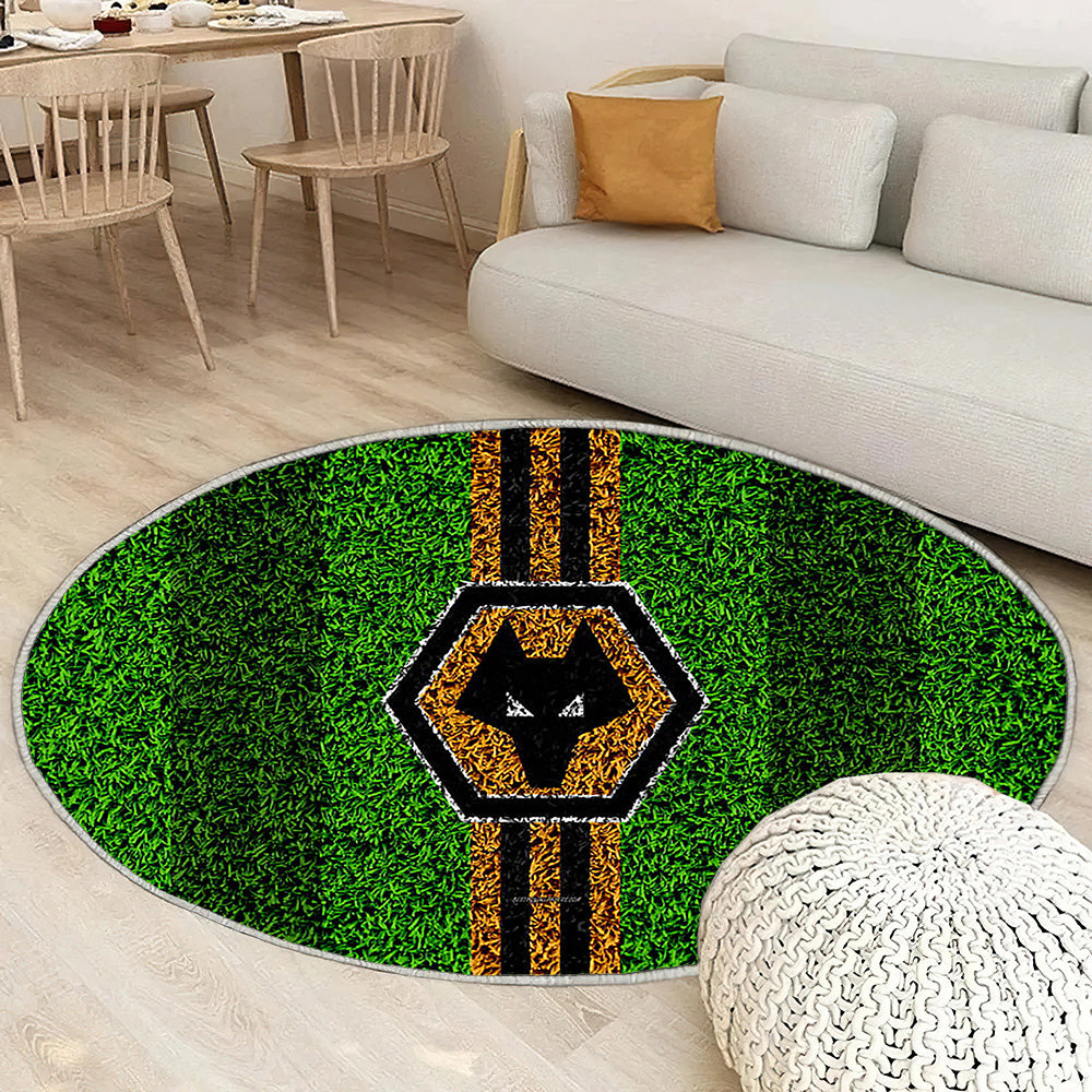 Wolverhampton Wanderers Fc Football Lawnanglais Football Club Orange Noir Wolverhampton Tapis Sol - Tapis De Salon, Tapis Art, Tapis pour la décoration de la maison