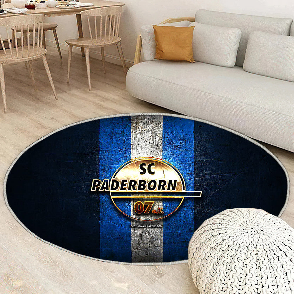 Sc Paderborn 07 Tapis Sol - Tapis De Salon, Bundesliga Blue Metal Football Tapis Art, Tapis pour la décoration de la maison