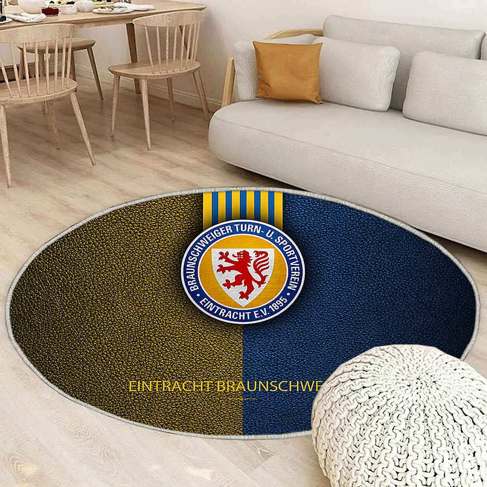Eintracht Braunschweig Fc Texture Cuir Tapis Sol - Tapis De Salon, Eintrachtbraunschweig Allemagne Tapis Art, Tapis pour la décoration de la maison