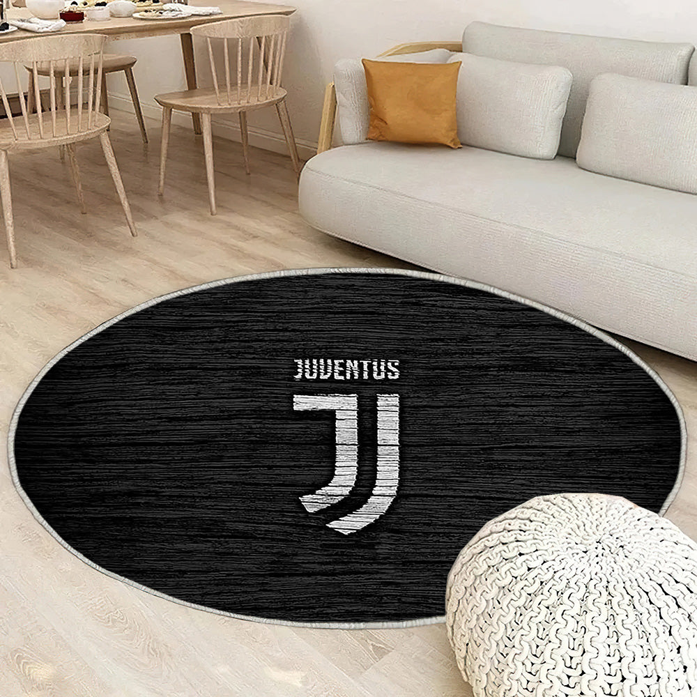 Juventus Tapis Sol - Tapis De Salon, Serie A Noir Nouveau Tapis Art, Tapis pour la décoration de la maison