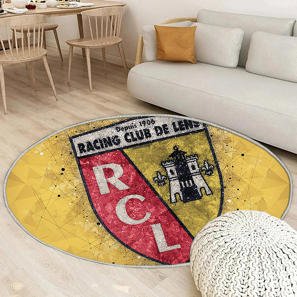 Logo Rc Lens Tapis Sol - Tapis De Salon, Football Français Tapis Art, Tapis pour la décoration de la maison