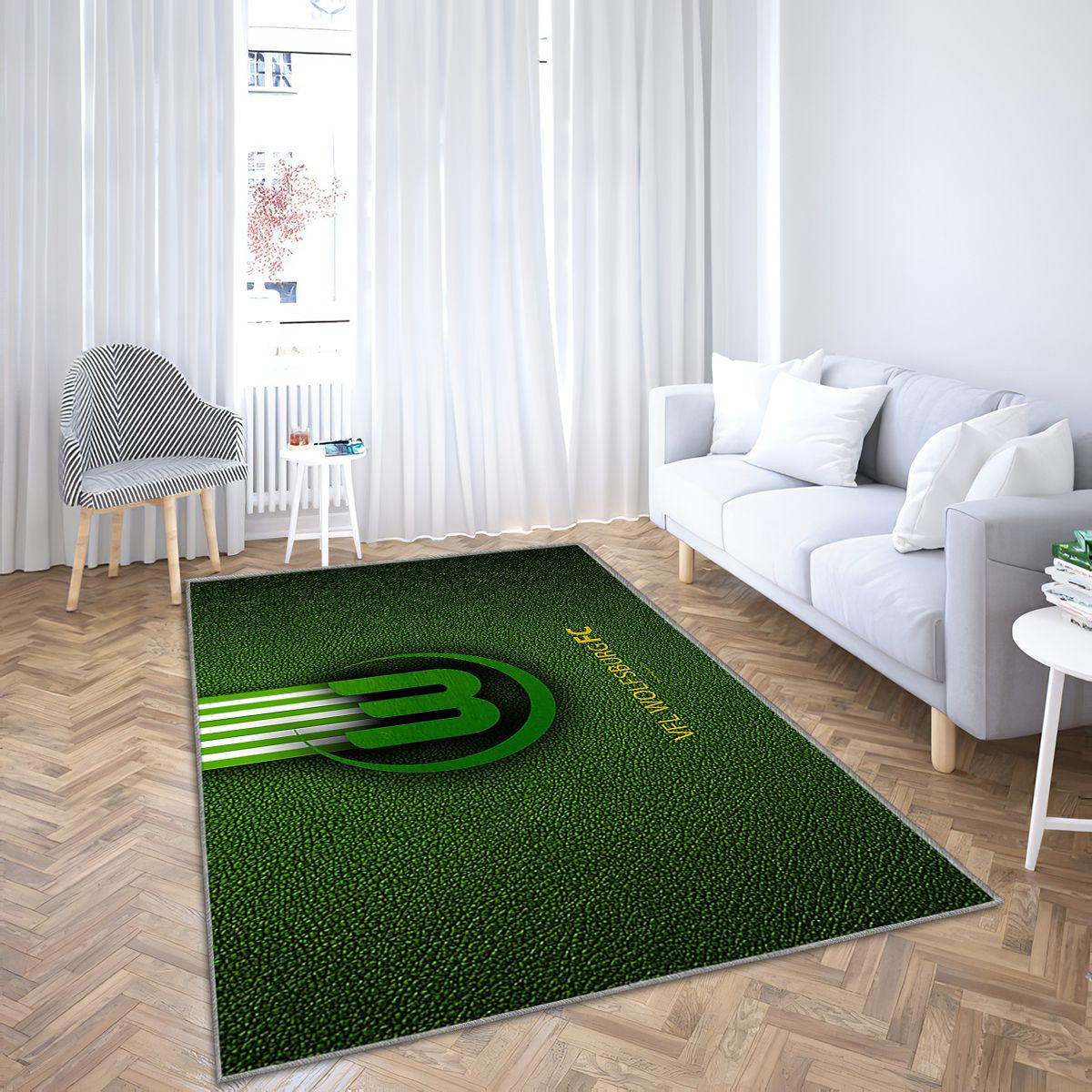 Vfl Wolfsburg Fc Club de football allemand Tapis Sol - Tapis De Salon, Championnats d'Allemagne d'Allemagne Tapis Art, Tapis pour la décoration de la maison