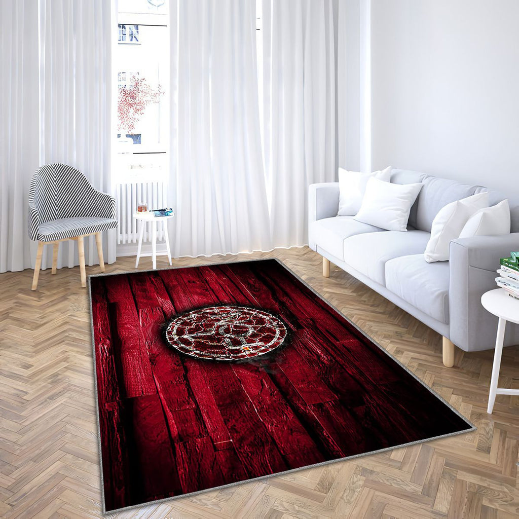 Nurnberg Fc Tapis Sol - Tapis De Salon, Bundesliga Club de football allemand en bois violet Tapis Art, Tapis pour la décoration de la maison