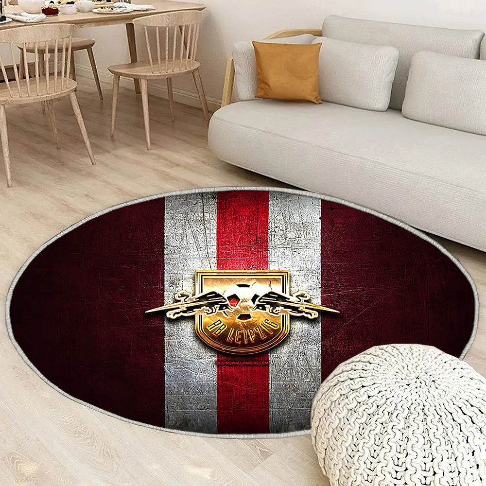 Rb Leipzig Tapis Sol - Tapis De Salon, Bundesliga Purple Metal Football Tapis Art, Tapis pour la décoration de la maison