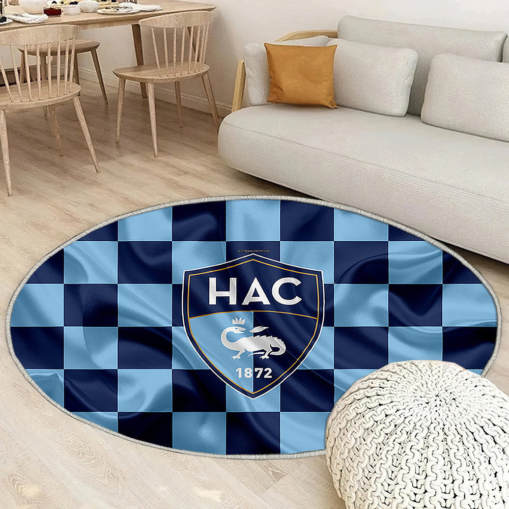 Logo Le Havre Ac Tapis Sol - Tapis De Salon, Drapeau Bleu Football français Le Havre Tapis Art, Tapis pour la décoration de la maison
