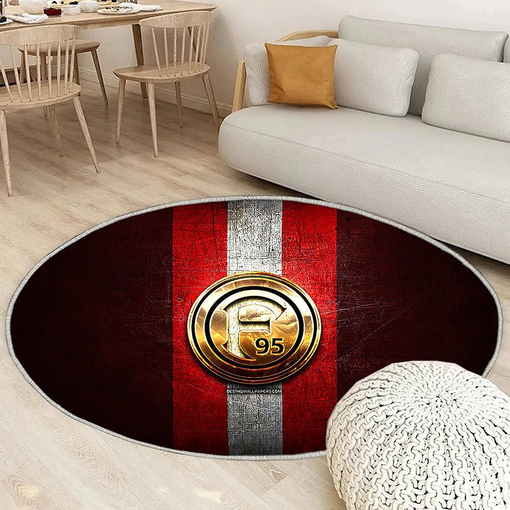 Fortuna Düsseldorf Tapis Sol - Tapis De Salon, Bundesliga Red Metal Football Tapis Art, Tapis pour la décoration de la maison