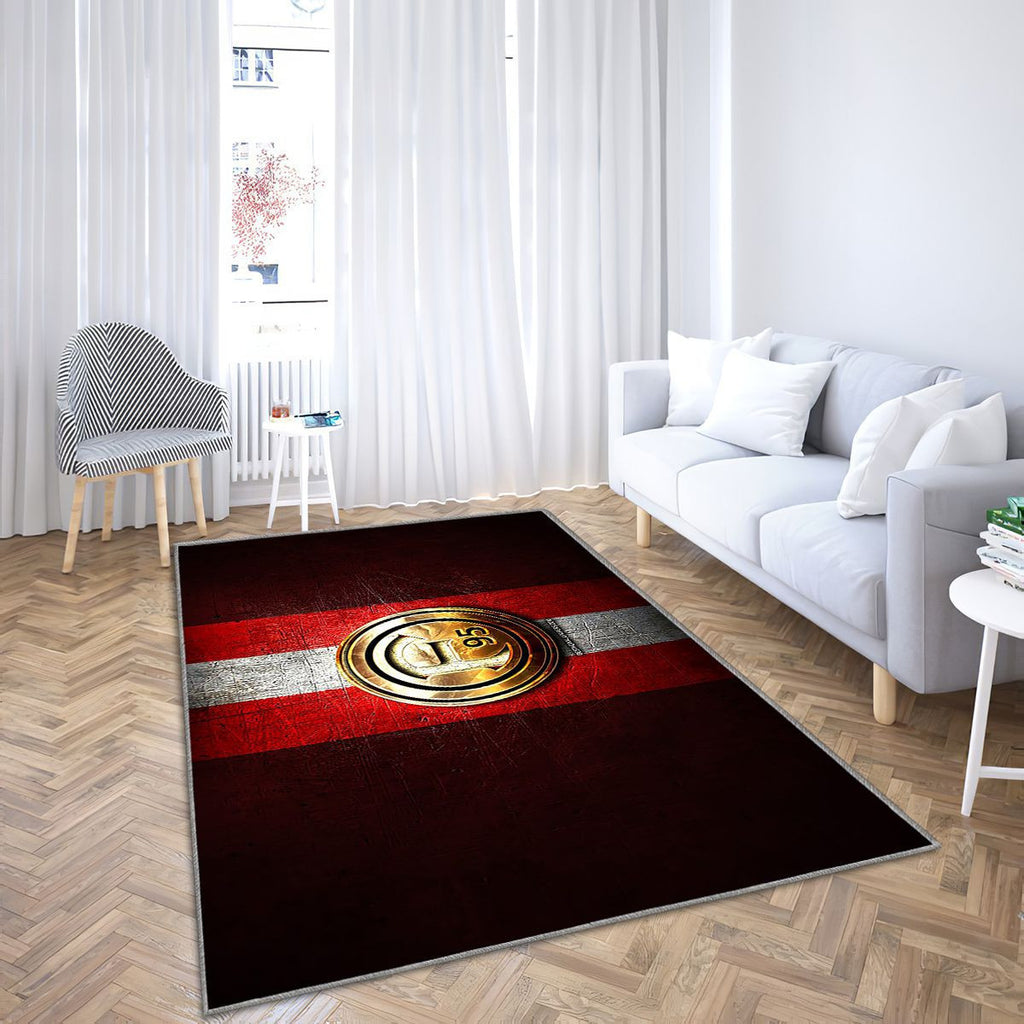 Fortuna Düsseldorf Tapis Sol - Tapis De Salon, Bundesliga Red Metal Football Tapis Art, Tapis pour la décoration de la maison