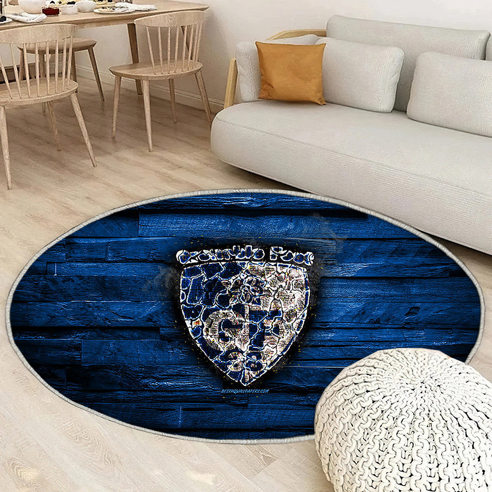 Grenoble Foot 38 Fc Tapis Sol - Tapis De Salon, Burningfootball Rouge En Bois Tapis Art, Tapis pour la décoration de la maison
