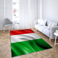 Drapeau italien Tapis Sol - Tapis De Salon, vagues 3D Tapis Art, Tapis pour la décoration de la maison