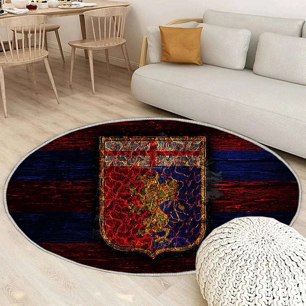 Genoa Fc Fire Logo Tapis Sol - Tapis De Salon, Football Grunge Club De Football Italien Tapis Art, Tapis pour la décoration de la maison