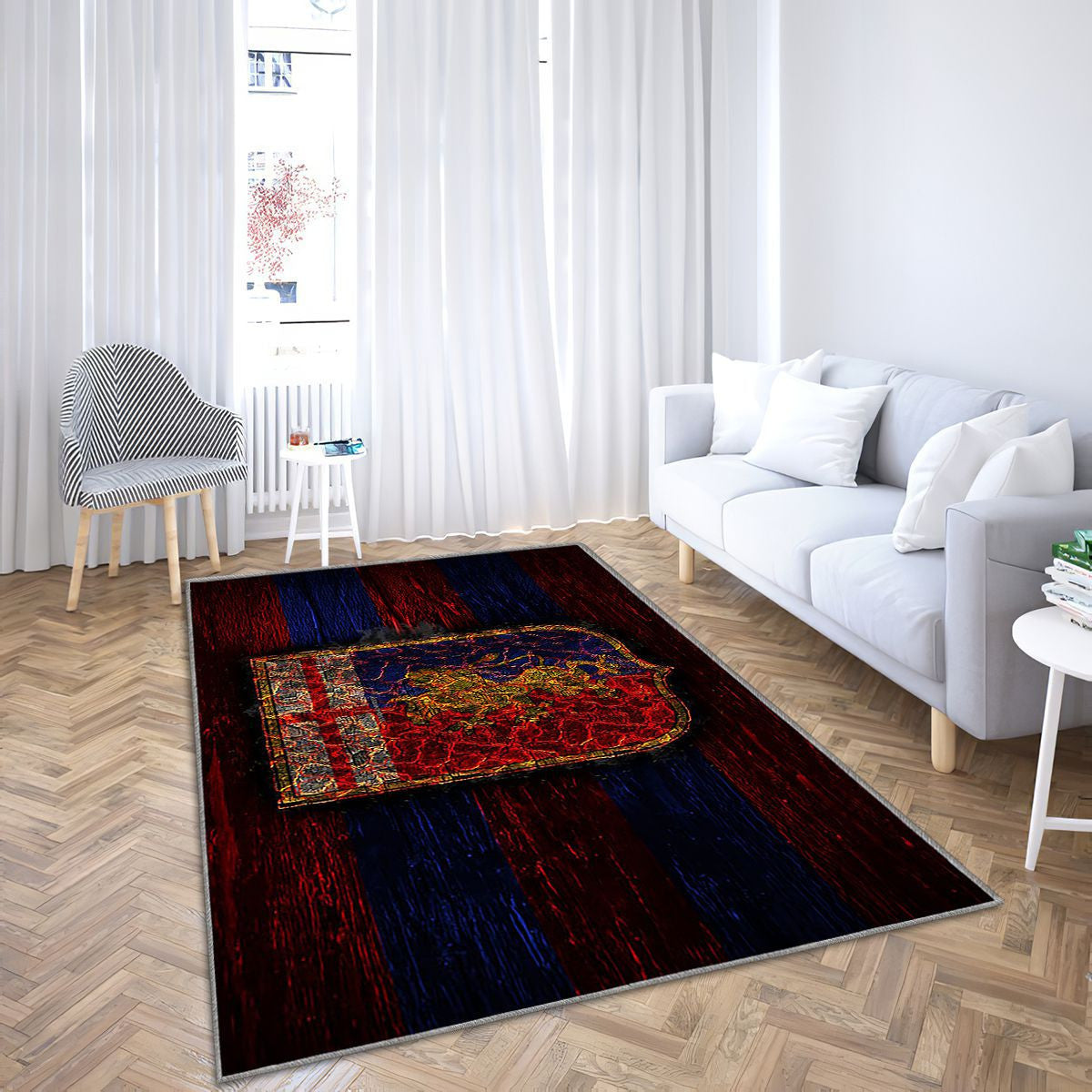 Genoa Fc Fire Logo Tapis Sol - Tapis De Salon, Football Grunge Club De Football Italien Tapis Art, Tapis pour la décoration de la maison