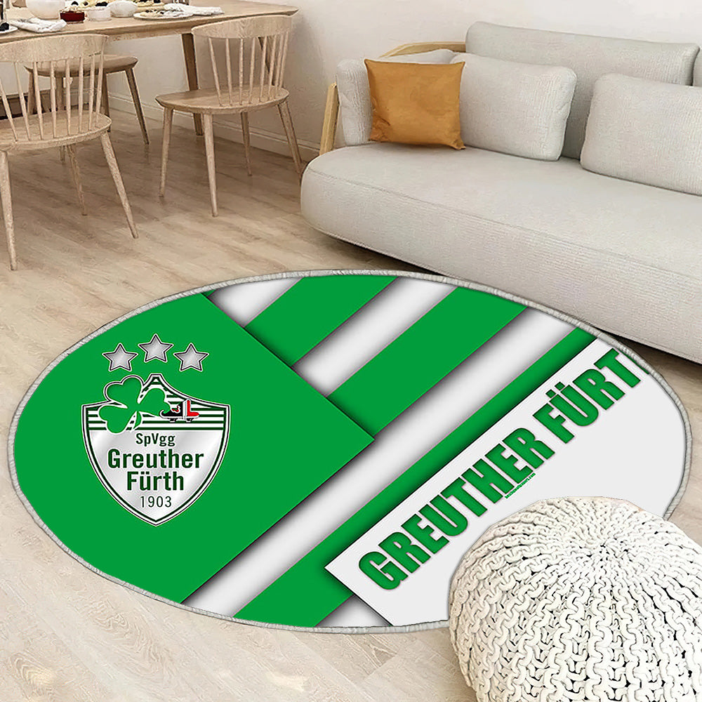 Spvgg Greuther Furth Fcgreen White Ion Furth Tapis Sol - Tapis De Salon, Bundesliga 2 Tapis Art, Tapis pour la décoration de la maison
