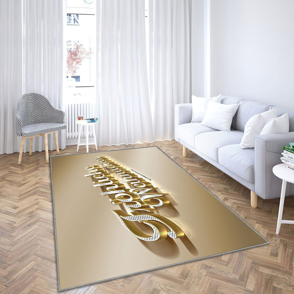 Frohliche Weihnachten Tapis Sol - Tapis De Salon, Salutations En Allemand Noël Doré Tapis Art, Tapis pour la décoration de la maison
