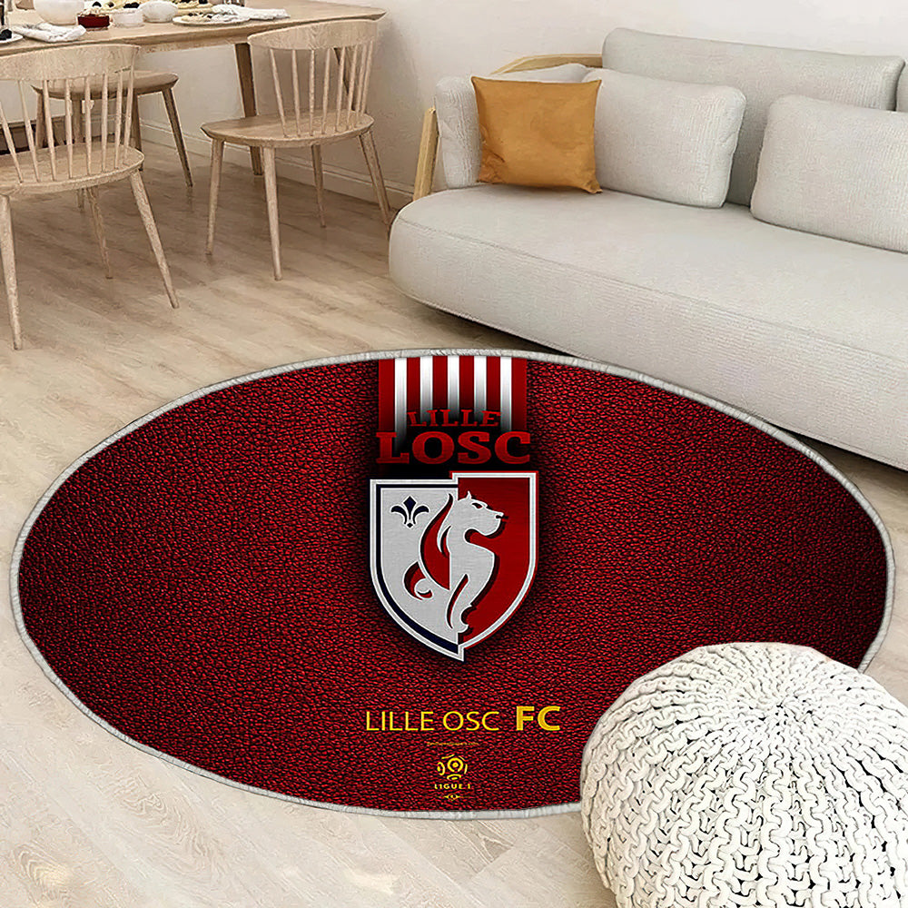 Lille Osc Tapis Sol - Tapis De Salon, Ligue 1 Tapis Art, Tapis pour la décoration de la maison