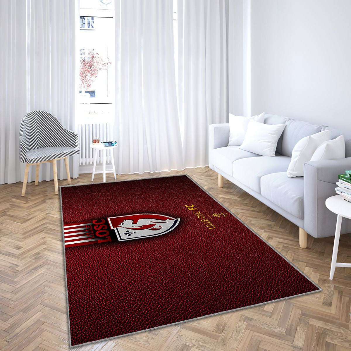 Lille Osc Tapis Sol - Tapis De Salon, Ligue 1 Tapis Art, Tapis pour la décoration de la maison