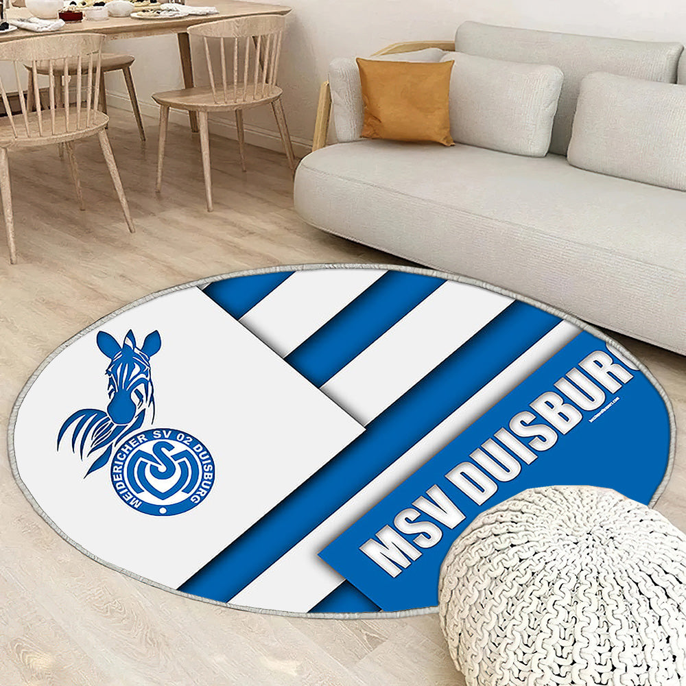 Msv Duisburgblue White Ion Duisburg Tapis Sol - Tapis De Salon, Bundesliga 2 Tapis Art, Tapis pour la décoration de la maison