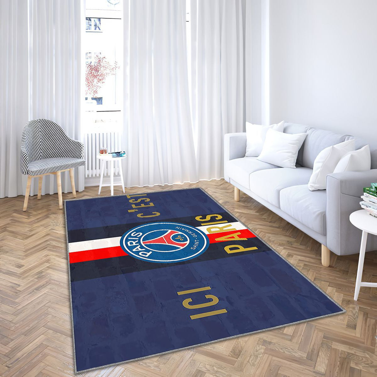 Paris Saint-Germain FC Tapis Sol - Tapis De Salon, Paris Football Soccer Tapis Art, Tapis pour la décoration de la maison