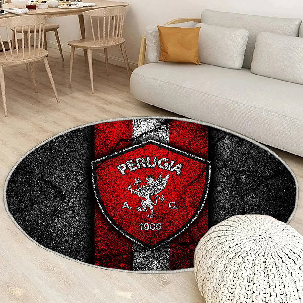 Pérouse Fc Tapis Sol - Tapis De Salon, Serie B Football Tapis Art, Tapis pour la décoration de la maison