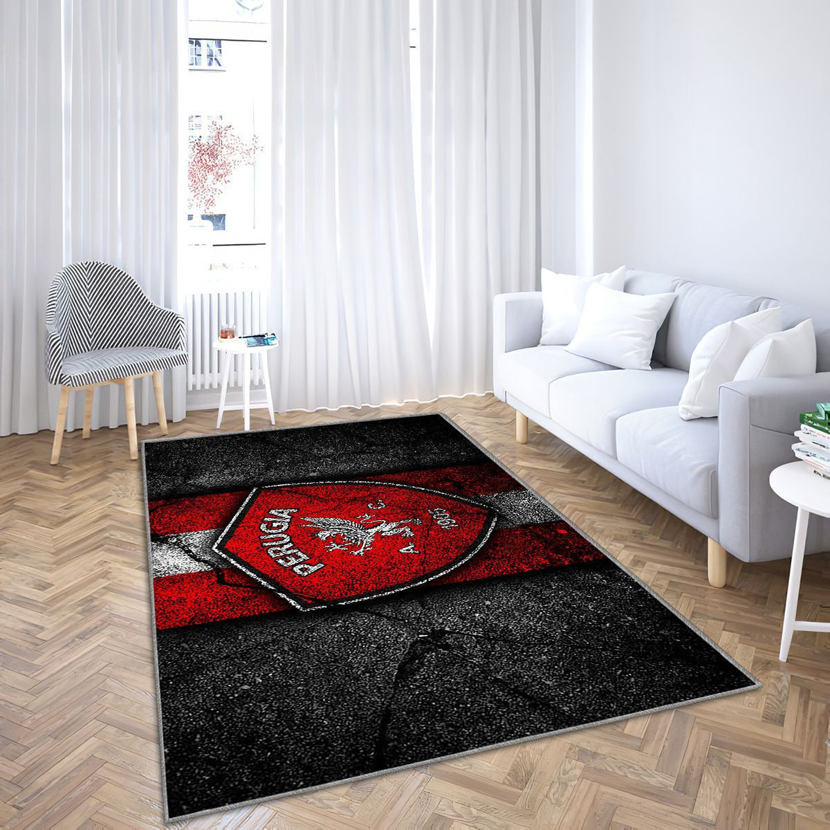 Pérouse Fc Tapis Sol - Tapis De Salon, Serie B Football Tapis Art, Tapis pour la décoration de la maison