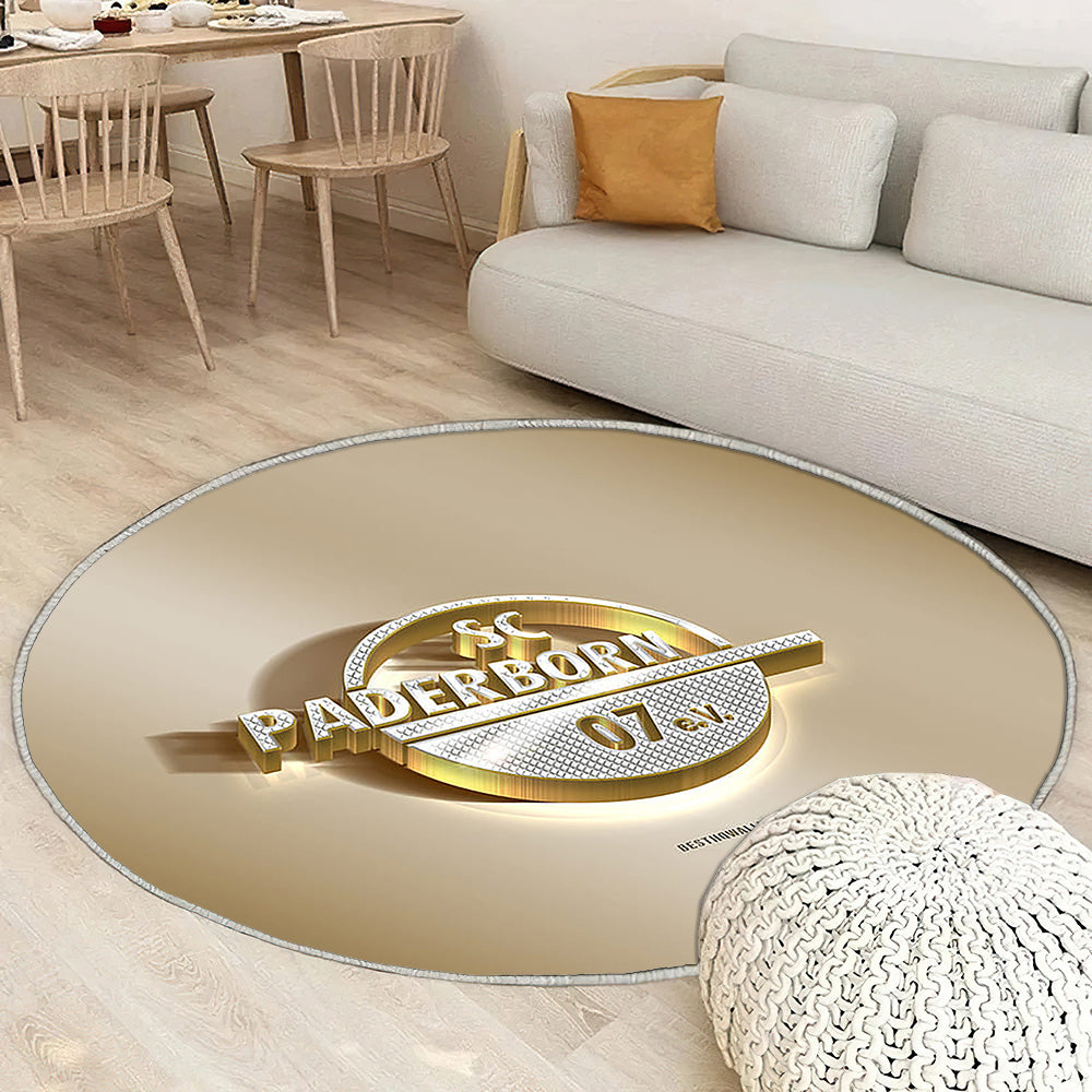 Sc Paderborn 07 Tapis Sol - Tapis De Salon, Golden Silverpaderborn Allemagne Tapis Art, Tapis pour la décoration de la maison