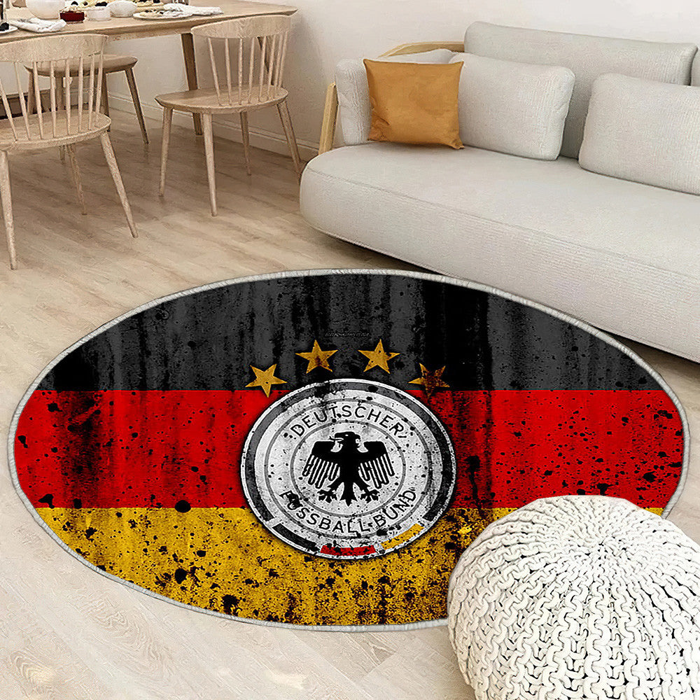 Logo de l'équipe nationale de football d'Allemagne Tapis Sol - Tapis De Salon, football européen Tapis Art, Tapis pour la décoration de la maison
