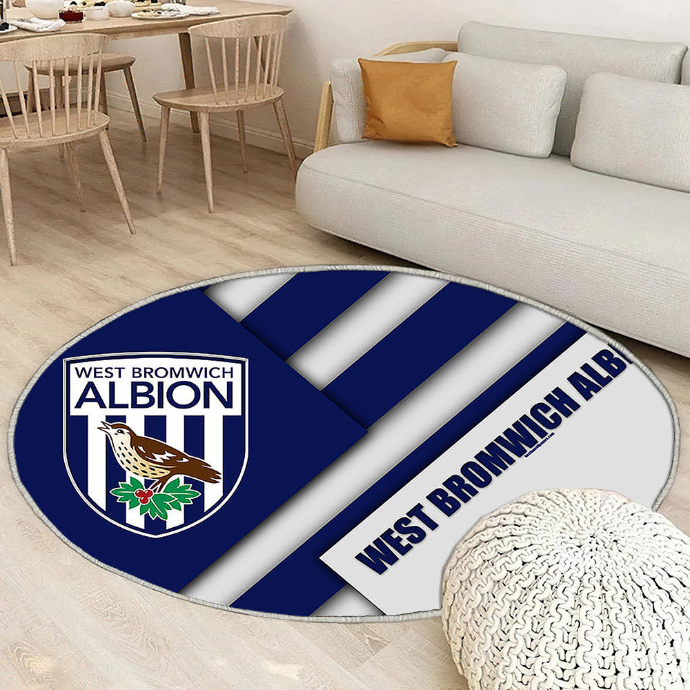 West Bromwich Albion Fc Tapis Sol - Tapis De Salon, Blue White Ion Football West Bromwich Tapis Art, Tapis pour la décoration de la maison