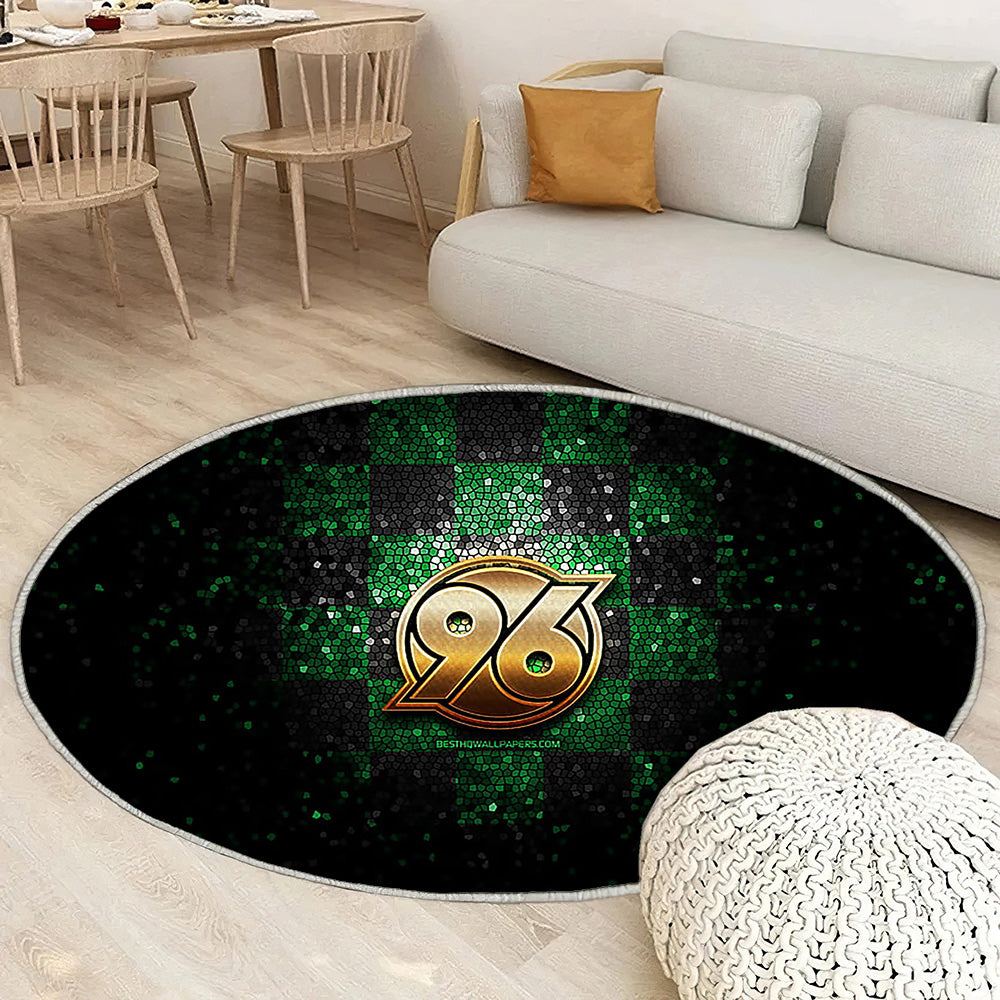 Hanovre 96 Fc Tapis Sol - Tapis De Salon, Bundesliga 2 Vert Noir Football Tapis Art, Tapis pour la décoration de la maison