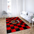Logo Ogc Nice Tapis Sol - Tapis De Salon, Drapeau Rouge Noir Footballnice Tapis Art, Tapis pour la décoration de la maison